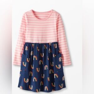 Hanna Andersson Mixie Playdress Striped Rainbow Dress